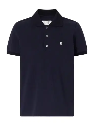 MM6 MAISON MARGIELA Logo-embroidered Cotton-piqué Polo Shirt | Thumbnail 1 MM6 MAISON MARGIELA Logo-embroidered Cotton-piqué Polo Shirt | Thumbnail 1