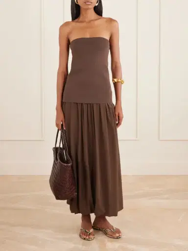 St. Agni Ribbed Pleated Jersey Midi Dress | Thumbnail 2 St. Agni Ribbed Pleated Jersey Midi Dress | Thumbnail 2