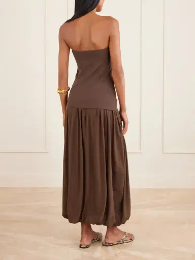 St. Agni Ribbed Pleated Jersey Midi Dress | Thumbnail 3 St. Agni Ribbed Pleated Jersey Midi Dress | Thumbnail 3