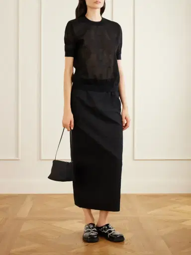 Cecilie Bahnsen Cbuka Cotton-blend Matelassé Midi Skirt | Thumbnail 2 Cecilie Bahnsen Cbuka Cotton-blend Matelassé Midi Skirt | Thumbnail 2