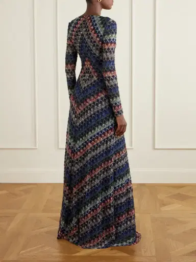 Missoni Striped Metallic Crochet-knit Midi Dress | Thumbnail 3