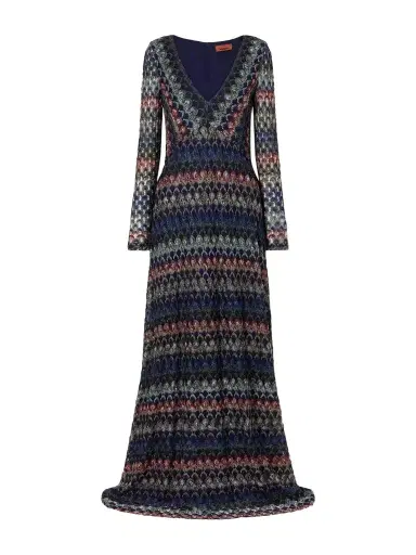 Missoni Striped Metallic Crochet-knit Midi Dress | Thumbnail 1