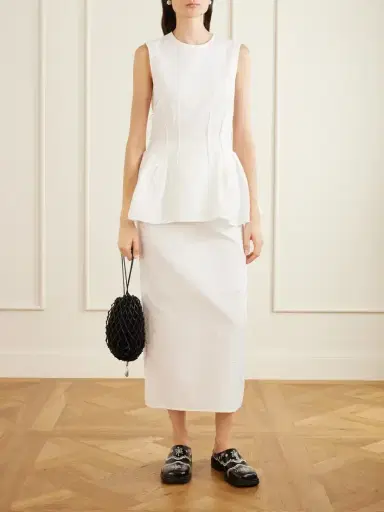 Cecilie Bahnsen Cbdaimi Cotton-blend Matelassé Blouse | Thumbnail 2 Cecilie Bahnsen Cbdaimi Cotton-blend Matelassé Blouse | Thumbnail 2