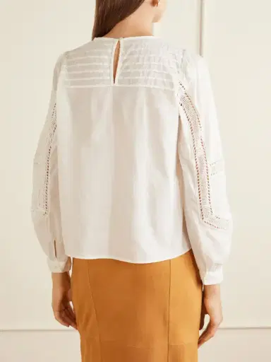 Ulla Johnson Marlowe Broderie Anglaise Cotton Blouse | Thumbnail 3