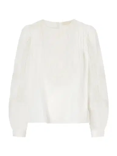Ulla Johnson Marlowe Broderie Anglaise Cotton Blouse | Thumbnail 1