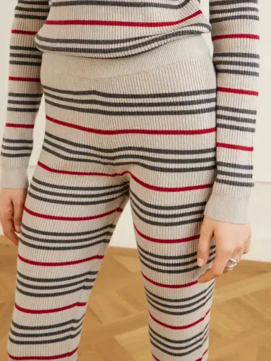 The Elder Statesman Libeccio Striped Wool, Silk And Linen-blend Flared Pants | Thumbnail 5 The Elder Statesman Libeccio Striped Wool, Silk And Linen-blend Flared Pants | Thumbnail 5