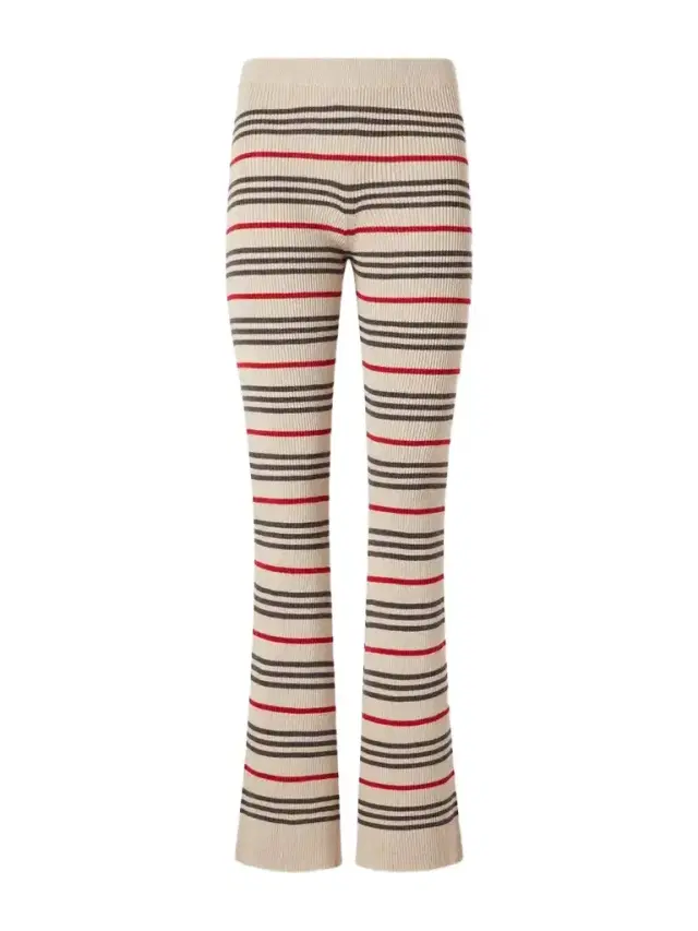 Libeccio Striped Wool, Silk And Linen-blend Flared Pants