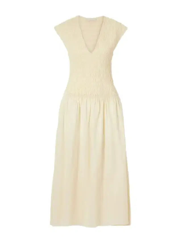 Faithfull Carmen Shirred Cotton Midi Dress