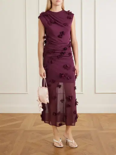 Simkhai Cora Floral-appliqué Midi Skirt | Thumbnail 2