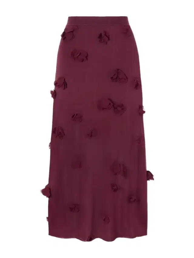 Simkhai Cora Floral-appliqué Midi Skirt