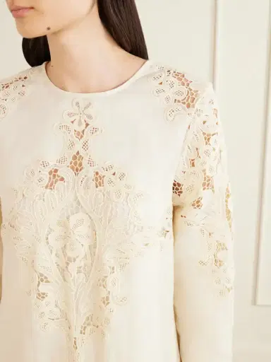 Ulla Johnson Broderie Anglaise-trimmed Linen Mini Dress | Thumbnail 4 Ulla Johnson Broderie Anglaise-trimmed Linen Mini Dress | Thumbnail 4