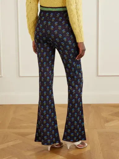Etro Floral Knitted Flared Pants | Thumbnail 4