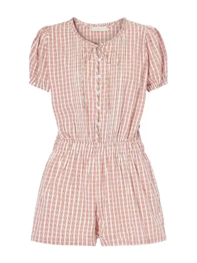 Faithfull Emilie Checked Cotton Poplin Playsuit | Thumbnail 1