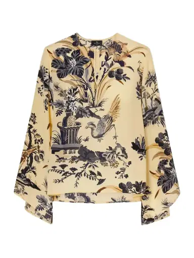 Etro Floral-printed Silk Crepe De Chine Blouse | Thumbnail 1
