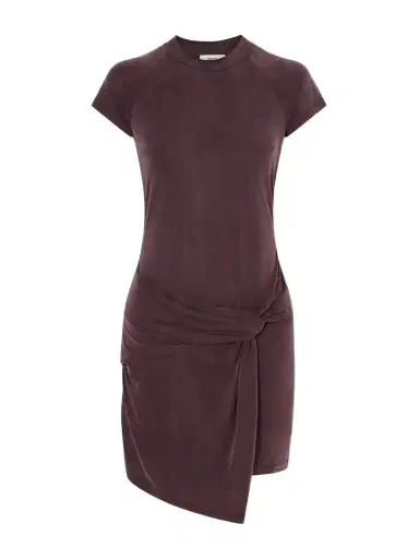 AGOLDE Draped Stretch-satin Mini Dress | Thumbnail 1 AGOLDE Draped Stretch-satin Mini Dress | Thumbnail 1