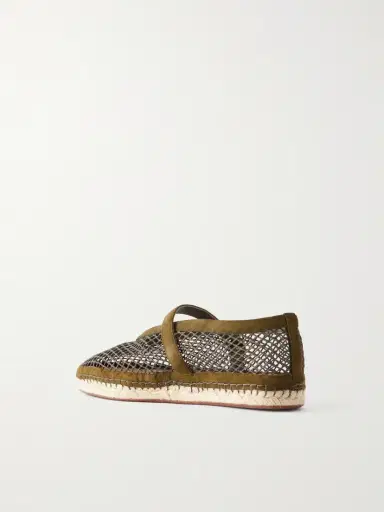 Alaïa Suede-trimmed Mesh Espadrilles | Thumbnail 3 Alaïa Suede-trimmed Mesh Espadrilles | Thumbnail 3
