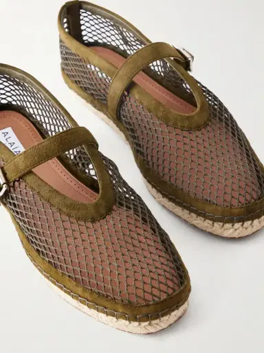 Alaïa Suede-trimmed Mesh Espadrilles | Thumbnail 5 Alaïa Suede-trimmed Mesh Espadrilles | Thumbnail 5