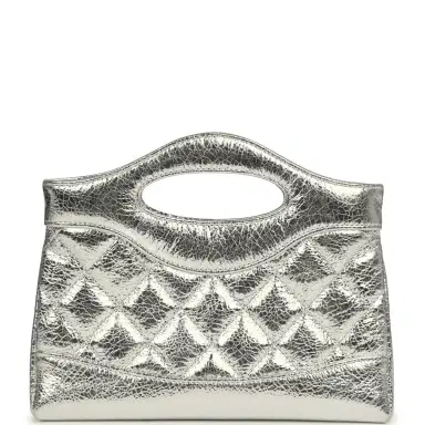 Chanel Chanel 31 Clutch with Chain Silver Metallic Calfskin Gold Hardware | Thumbnail 4 Chanel Chanel 31 Clutch with Chain Silver Metallic Calfskin Gold Hardware | Thumbnail 4