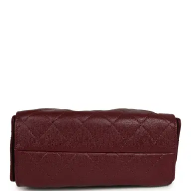 Chanel Chanel Mini 25 Hobo Bag Dark Burgundy Caviar Gold Hardware | Thumbnail 6