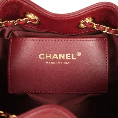 Chanel Chanel Mini 25 Hobo Bag Dark Burgundy Caviar Gold Hardware | Thumbnail 9