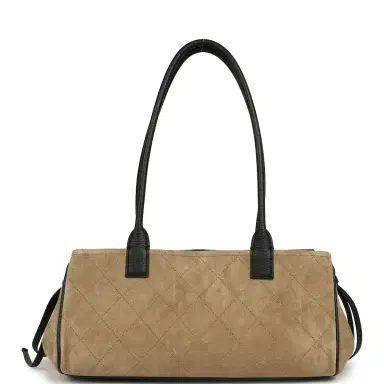 Chanel Chanel Small "Urban Essential" East West Shopping Tote Black Grained Calfskin and Beige Suede Gold Hardware | Thumbnail 4 Chanel Chanel Small "Urban Essential" East West Shopping Tote Black Grained Calfskin and Beige Suede Gold Hardware | Thumbnail 4