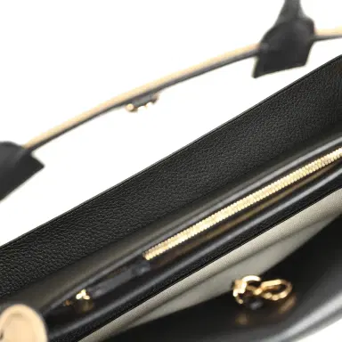 Chanel Chanel Small "Urban Essential" East West Shopping Tote Black Grained Calfskin and Beige Suede Gold Hardware | Thumbnail 9 Chanel Chanel Small "Urban Essential" East West Shopping Tote Black Grained Calfskin and Beige Suede Gold Hardware | Thumbnail 9