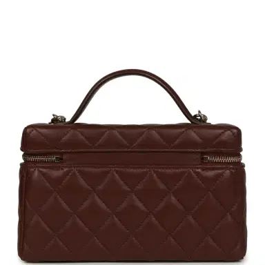 Chanel Chanel Top Handle Long Vanity Case with Chain Brown Lambskin Light Gold Hardware | Thumbnail 4 Chanel Chanel Top Handle Long Vanity Case with Chain Brown Lambskin Light Gold Hardware | Thumbnail 4