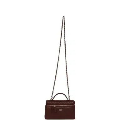 Chanel Chanel Top Handle Long Vanity Case with Chain Brown Lambskin Light Gold Hardware | Thumbnail 7 Chanel Chanel Top Handle Long Vanity Case with Chain Brown Lambskin Light Gold Hardware | Thumbnail 7