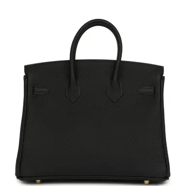 HERMÈS Hermes Birkin 25 Black Togo Gold Hardware | Thumbnail 4 HERMÈS Hermes Birkin 25 Black Togo Gold Hardware | Thumbnail 4