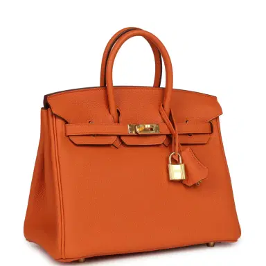 HERMÈS Hermes Birkin 25 Orange Togo Gold Hardware | Thumbnail 2 HERMÈS Hermes Birkin 25 Orange Togo Gold Hardware | Thumbnail 2