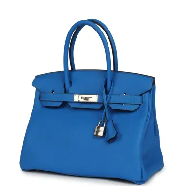 HERMÈS Hermes Birkin 30 Bleu Hydra Togo Palladium Hardware | Thumbnail 5 HERMÈS Hermes Birkin 30 Bleu Hydra Togo Palladium Hardware | Thumbnail 5