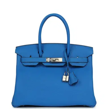 HERMÈS Hermes Birkin 30 Bleu Hydra Togo Palladium Hardware | Thumbnail 1 HERMÈS Hermes Birkin 30 Bleu Hydra Togo Palladium Hardware | Thumbnail 1