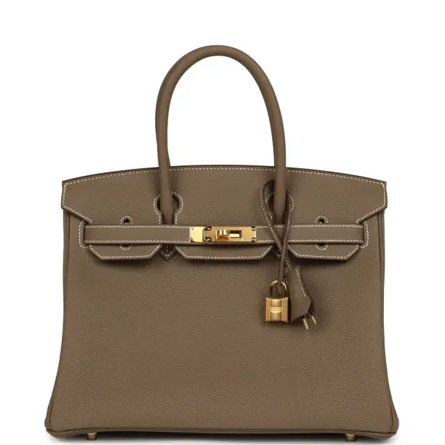 HERMÈS Hermes Birkin 30 Etoupe Togo Gold Hardware