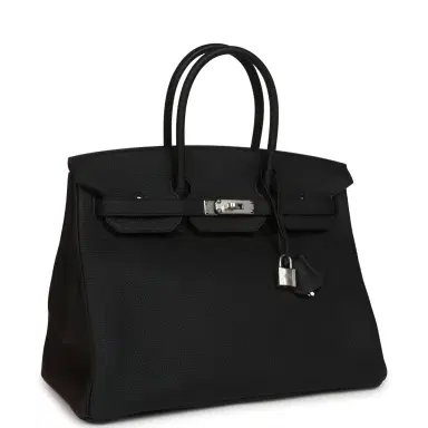 HERMÈS Hermes Birkin 35 Black Togo Palladium Hardware | Thumbnail 2 HERMÈS Hermes Birkin 35 Black Togo Palladium Hardware | Thumbnail 2