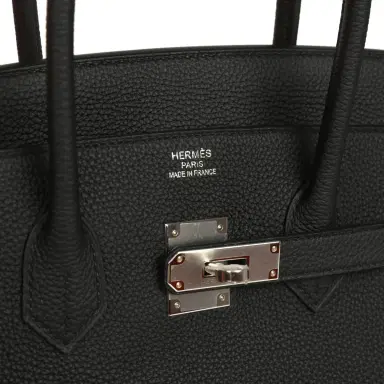 HERMÈS Hermes Birkin 35 Black Togo Palladium Hardware | Thumbnail 7 HERMÈS Hermes Birkin 35 Black Togo Palladium Hardware | Thumbnail 7
