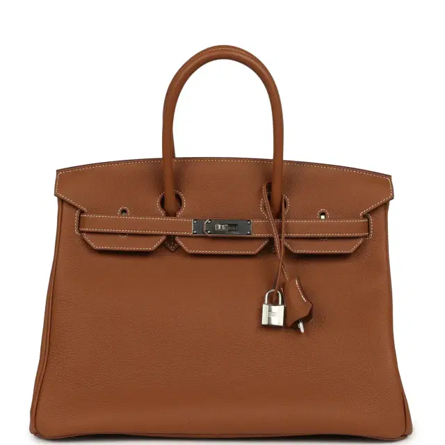 HERMÈS Hermes Birkin 35 Gold Togo Palladium Hardware