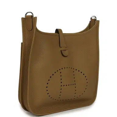HERMÈS Hermes Evelyne III PM Dune Clemence Palladium Hardware | Thumbnail 2