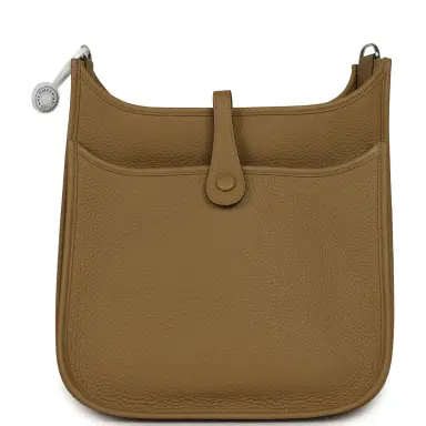 HERMÈS Hermes Evelyne III PM Dune Clemence Palladium Hardware | Thumbnail 4