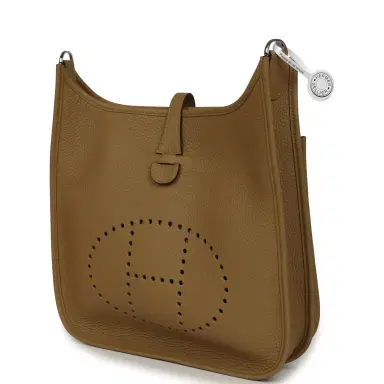 HERMÈS Hermes Evelyne III PM Dune Clemence Palladium Hardware | Thumbnail 5
