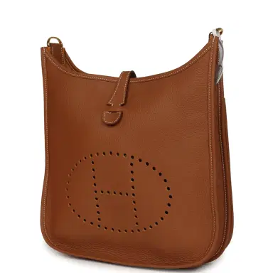 HERMÈS Hermes Evelyne III PM Gold Clemence Gold Hardware | Thumbnail 5 HERMÈS Hermes Evelyne III PM Gold Clemence Gold Hardware | Thumbnail 5