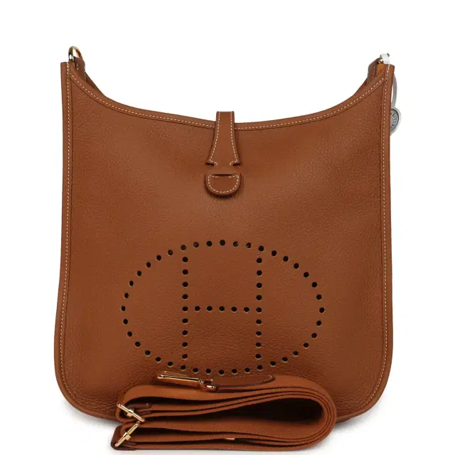 HERMÈS Hermes Evelyne III PM Gold Clemence Gold Hardware