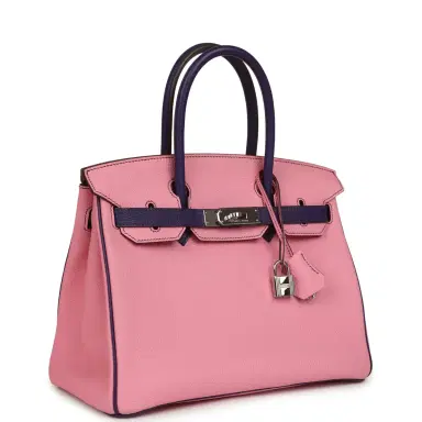 HERMÈS Pre-owned Hermes Special Order (HSS) Birkin 30 Bubblegum Pink, Iris Togo Palladium Hardware | Thumbnail 2 HERMÈS Pre-owned Hermes Special Order (HSS) Birkin 30 Bubblegum Pink, Iris Togo Palladium Hardware | Thumbnail 2