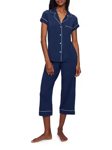 Eberjey Women's Gisele Cropped Pajama Set | Thumbnail 3 Eberjey Women's Gisele Cropped Pajama Set | Thumbnail 3
