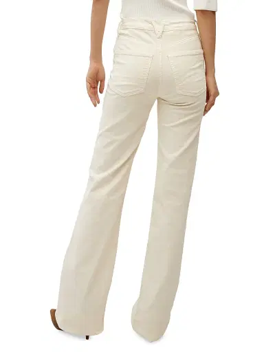 Veronica Beard Women's Crosbie Corduroy Flared Pants - Ecru - Size 24 | Thumbnail 5 Veronica Beard Women's Crosbie Corduroy Flared Pants - Ecru - Size 24 | Thumbnail 5