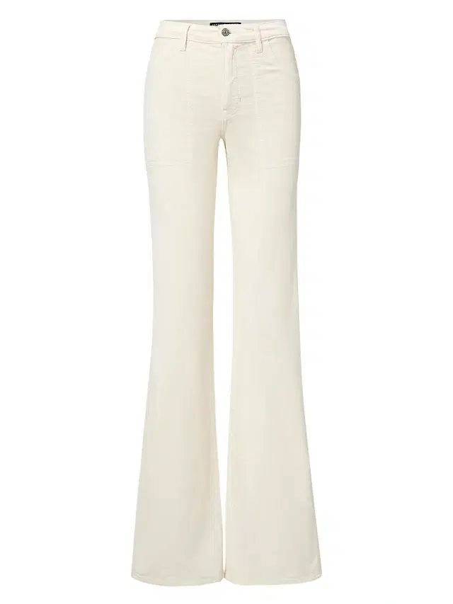 Veronica Beard Women's Crosbie Corduroy Flared Pants - Ecru