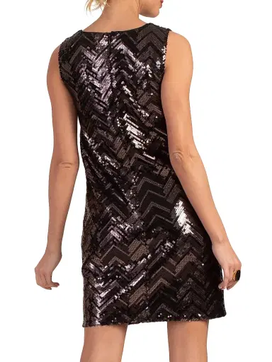 Trina Turk Women's Glitterati Zigzag Sequin Sleeveless Minidress | Thumbnail 3 Trina Turk Women's Glitterati Zigzag Sequin Sleeveless Minidress | Thumbnail 3