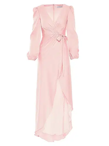 Mac Duggal Women's Ieena Satin Wrap Gown | Thumbnail 1 Mac Duggal Women's Ieena Satin Wrap Gown | Thumbnail 1