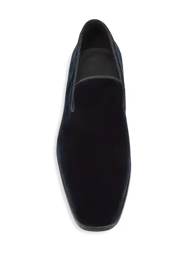 Saks Fifth Avenue Men's COLLECTION Velvet Loafers - Navy | Thumbnail 5 Saks Fifth Avenue Men's COLLECTION Velvet Loafers - Navy | Thumbnail 5