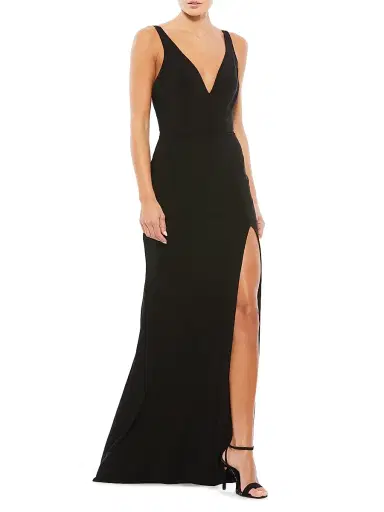 Mac Duggal Women's Matte Jersey V-Neck Gown | Thumbnail 1 Mac Duggal Women's Matte Jersey V-Neck Gown | Thumbnail 1