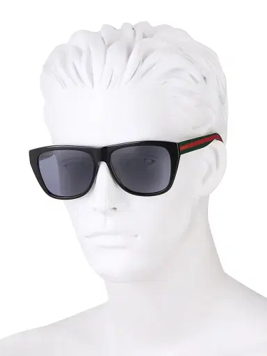 Gucci Men's Web 57MM Sunglasses | Thumbnail 4